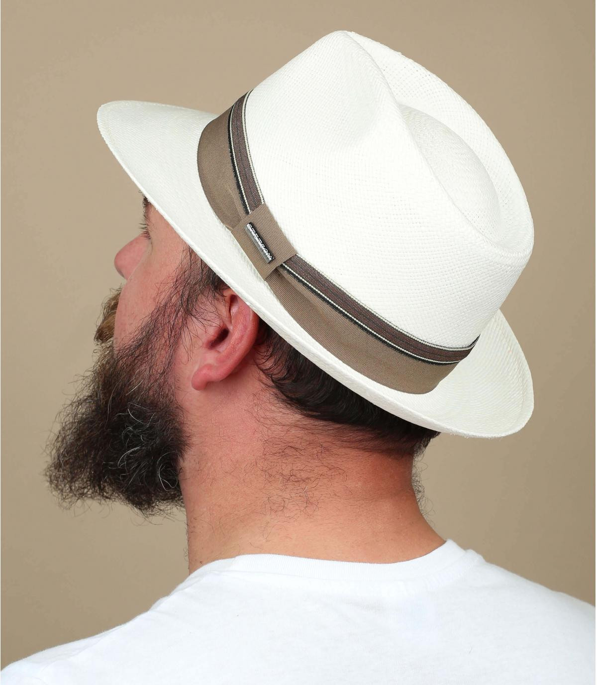 chapeau panama blanc Fedora Panama bleached chapeau panama blanc Fedora Panama bleached